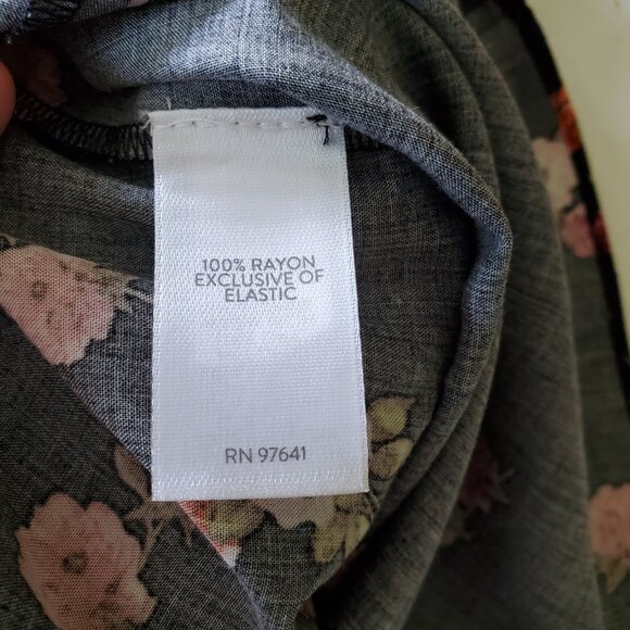 J Jill Prairie Farm Black Floral Button Up Midi Dress Medium - Picture 11 of 16